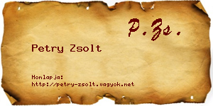Petry Zsolt névjegykártya